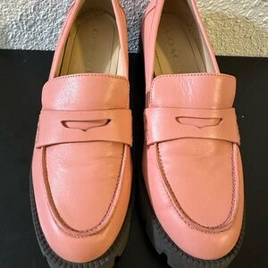 Coach Blush Pink Leather Loafers